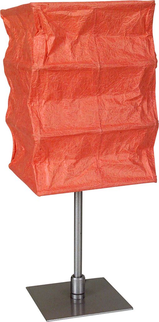 Näve Leuchten Tischleuchte mit E14 Tischleuchte mit E14 Tischleuchten - Papier-Tischleuchte, Tischlampe aus Metall und Papier in orange, 34 cm hoc...