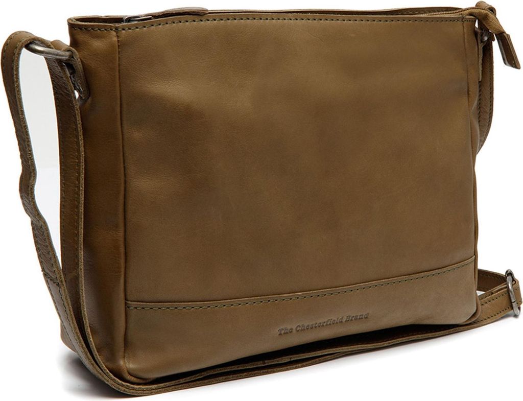 The Chesterfield Brand Leder Umhängetasche Schultertasche Weimar Shoulderbag Olive Green khaki