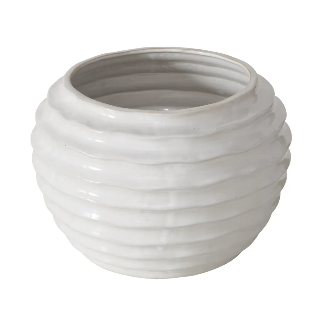 Vase décoratif design NANNY en grès émaillé - Pot de fleurs 17 cm