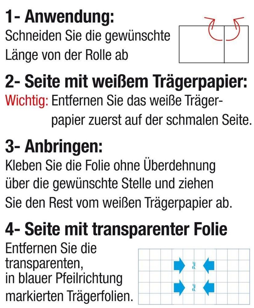 Wundfolie selbstklebend 10 cm x 1 m, transparent, Produktbild 