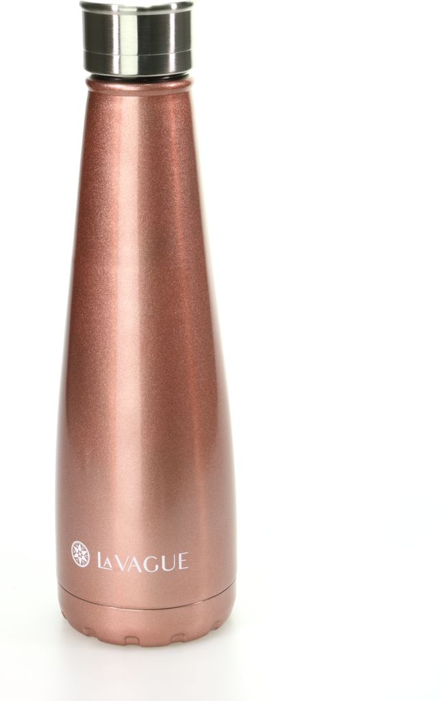 LA VAGUE GRAVITY - Edelstahl-Isolierflasche ROSÉGOLD Größe: 415ml