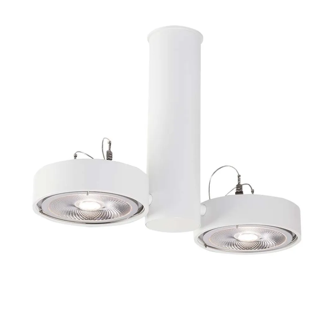 Plafonnier salon et cuisine NATORI blanc 2xGU10 - Éclairage moderne Shilo