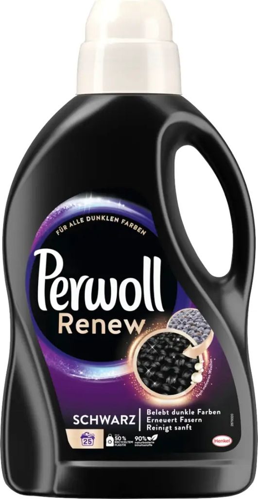 PERWOLL Waschmittel flüssig Renew Schwarz 25WL, 1,375 Liter Produktbild 