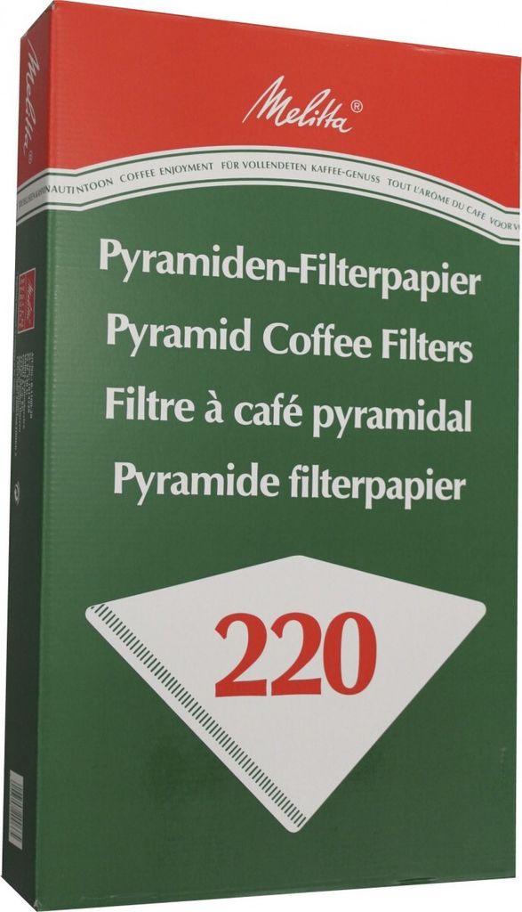 Melitta Pyramiden Kaffeefilter Filtertüten 220 weiß 100 Stück