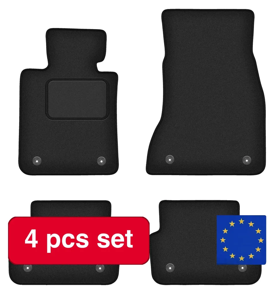Tapis de sol sur mesure noir avec design haut de gamme antidérapant