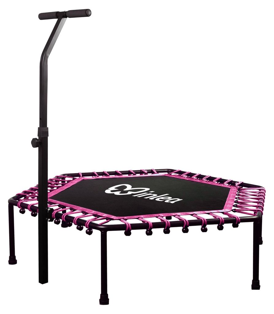 INLEA FITNESS Trampolína 130 cm s madlem – růžová Obrázek produktu 