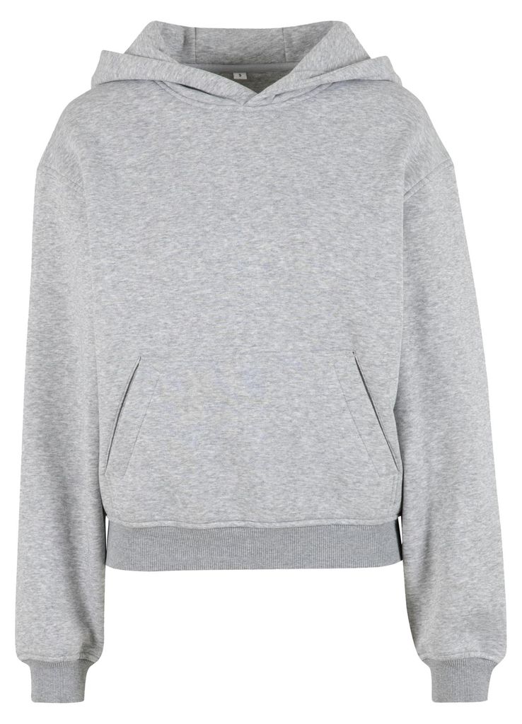 Build Your Brand - Kapuzenpullover für Damen, lose Passform RW11444 (S) (Grau meliert)