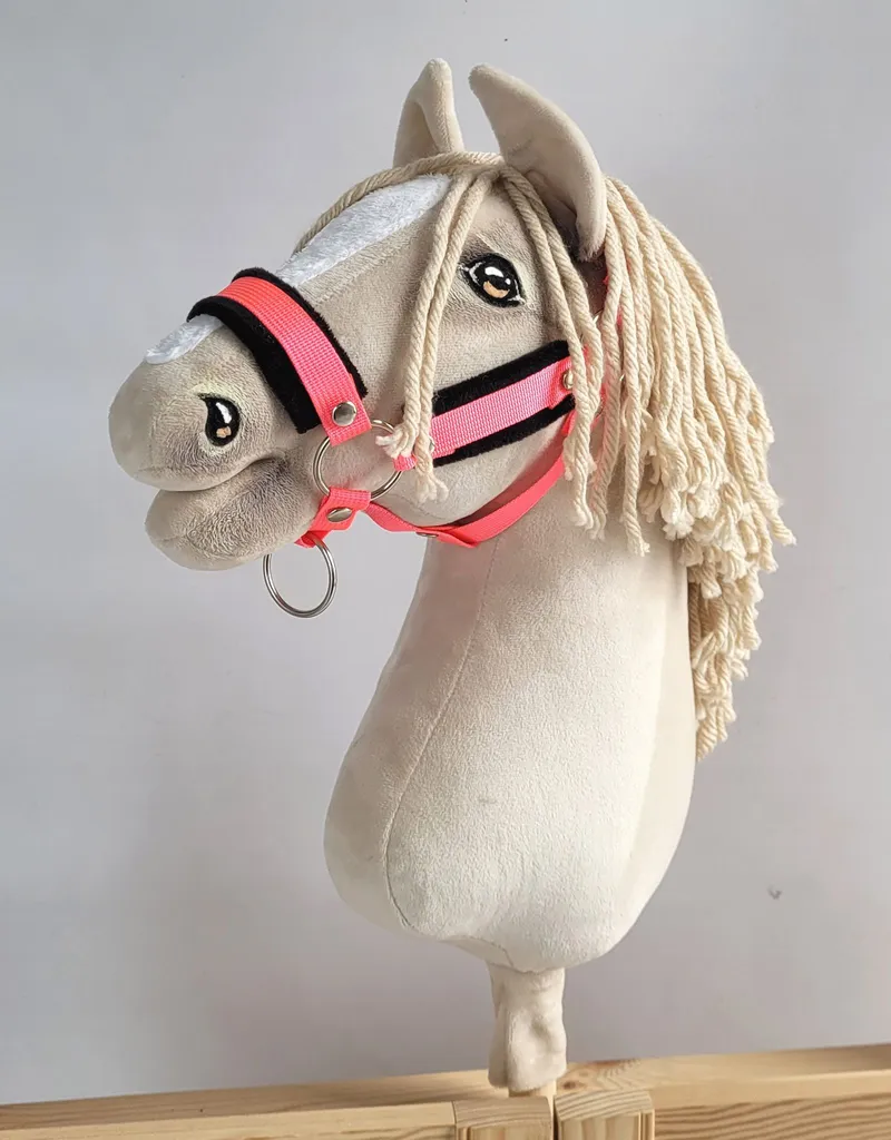 Hobby Horse A3 pour Entraînement et Saut Rose Néon Bâton Ajustable