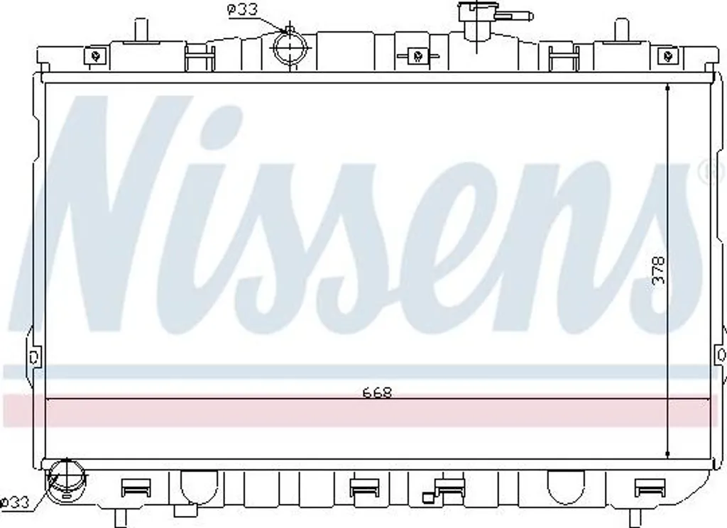 Radiateur de Remplacement pour Coupé et Tiburon - Référence 253102D100