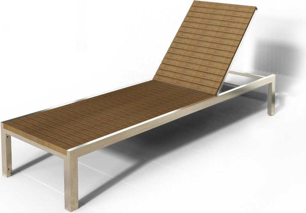 ALEOS. Doppelpack Designer Sonnenliegen aus Edelstahl A-Grade Teak Holz Gartenliegen Liegen 2 Strandliegen, 5-fach verstellbar, wetterfest, langleb...