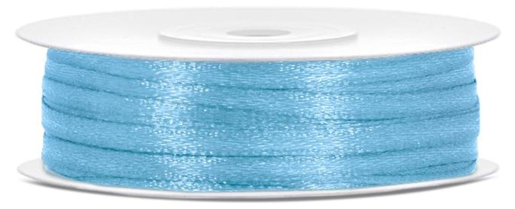 Wstążka satynowa 3 mm x 50 m Błękitna Immagine del prodotto 