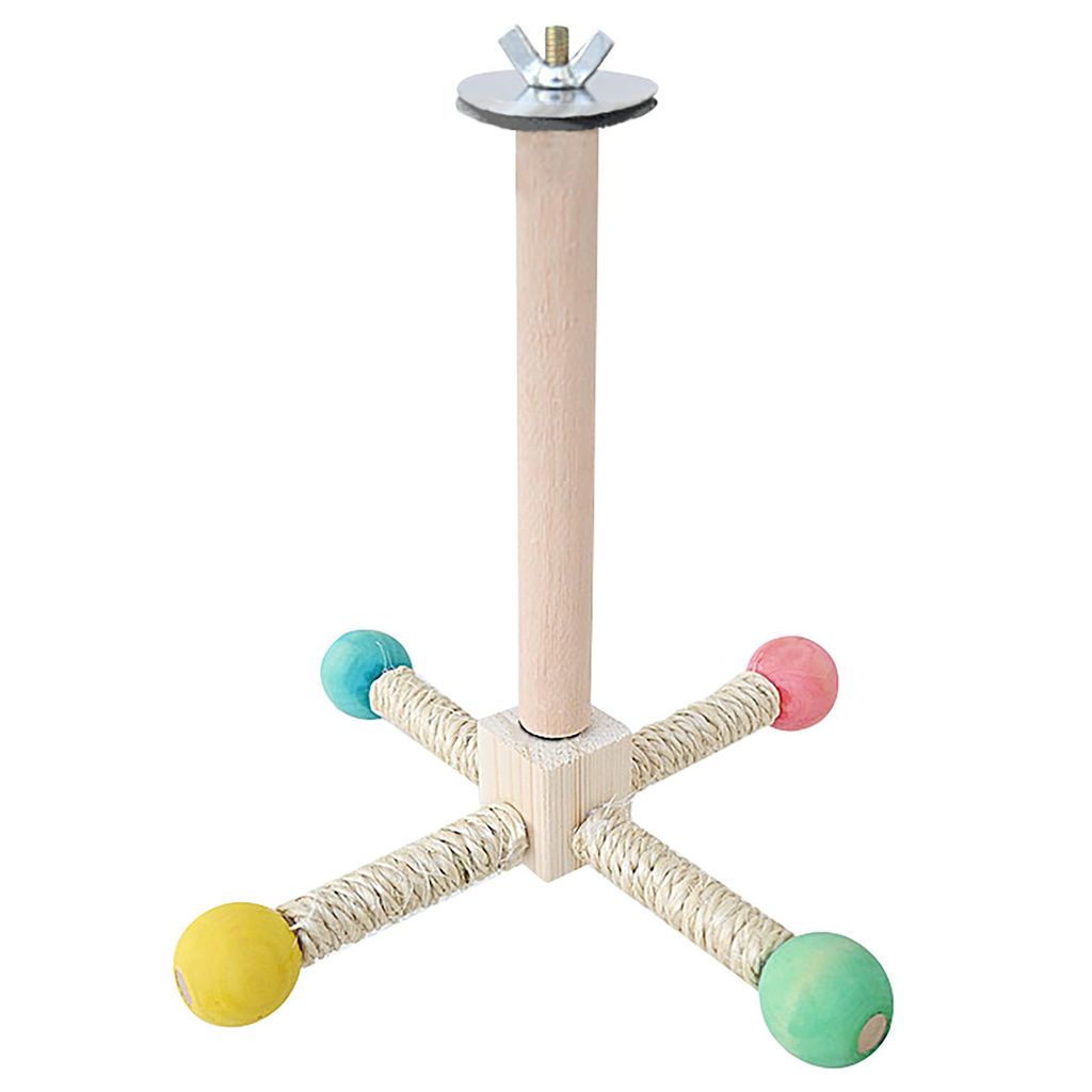 Vogelspielzeuge, Vögel Spielzeug Holz Karussell Sitzstangen für Wellensittiche Papagei Vogelspielplatz Hängende Spielständer für Vogelkäfige,...
