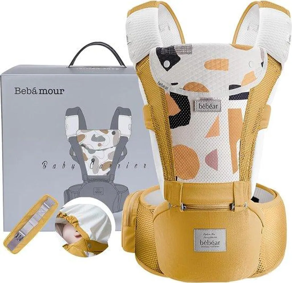 Porte-Bébé de Randonnée Urbaine avec Siège de Hanche et Rallonge de Ceinture