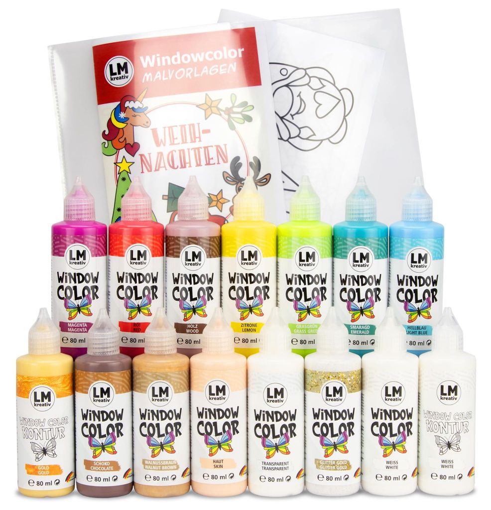 LM-Kreativ Window Color 15er Set Weihnachten – abziehbare Produktbild 