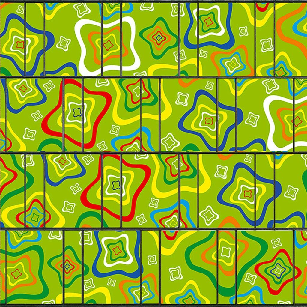 Bedruckter Sichtschutz INTERMEZZO für Zäune Doppelstabmatten Zaundruck 2,5m x 2,0m