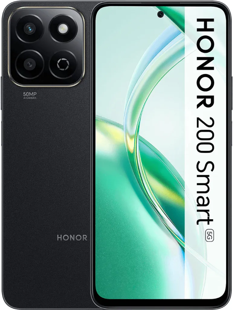 Smartphone Honor 200 Smart 5G de 256 Go Midnight Black - Mobile Android