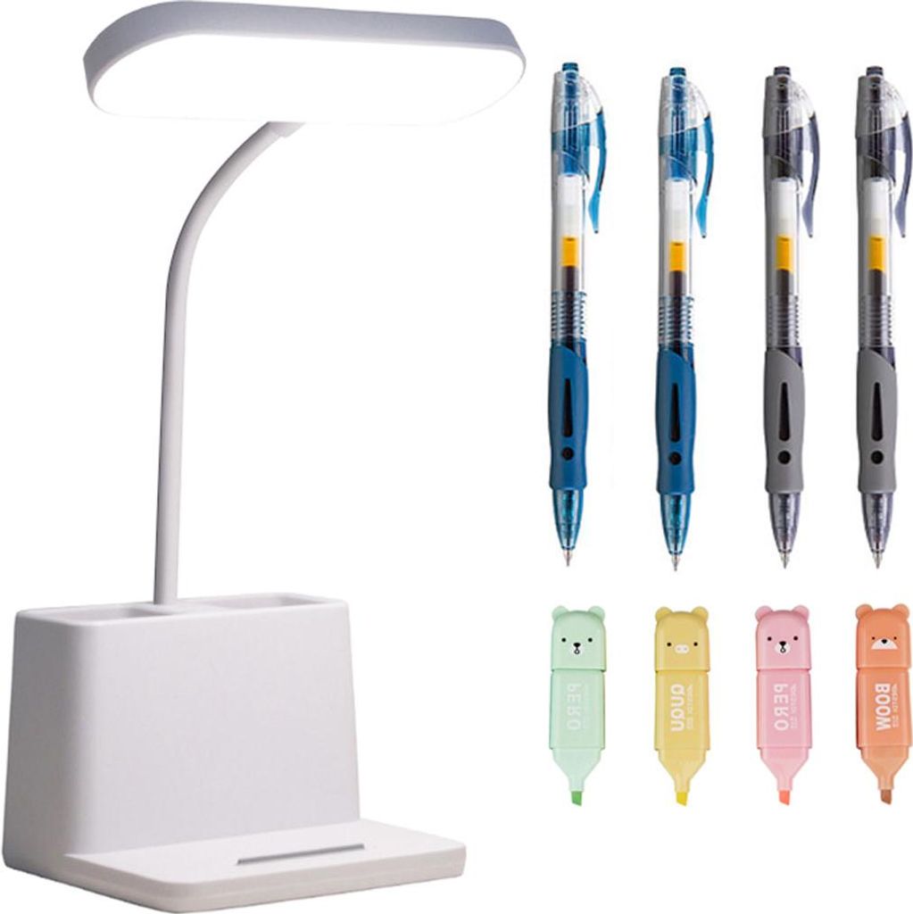 LED-Schreibtischlampe, kleine Schreibtischlampe fš¹rs Homeoffice, wei?e Schreibtischleuchte fš¹r Kinder, LED-Schreibtisch-/Computerlampe fš¹r...