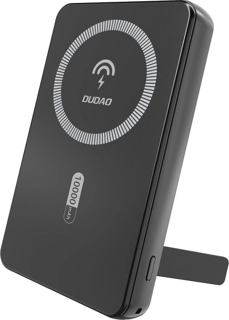 Tragbare Powerbank Dudao K14S+ 10000mAh 20W USB-A, USB-C, MagSafe mit Ständer - Schwarz