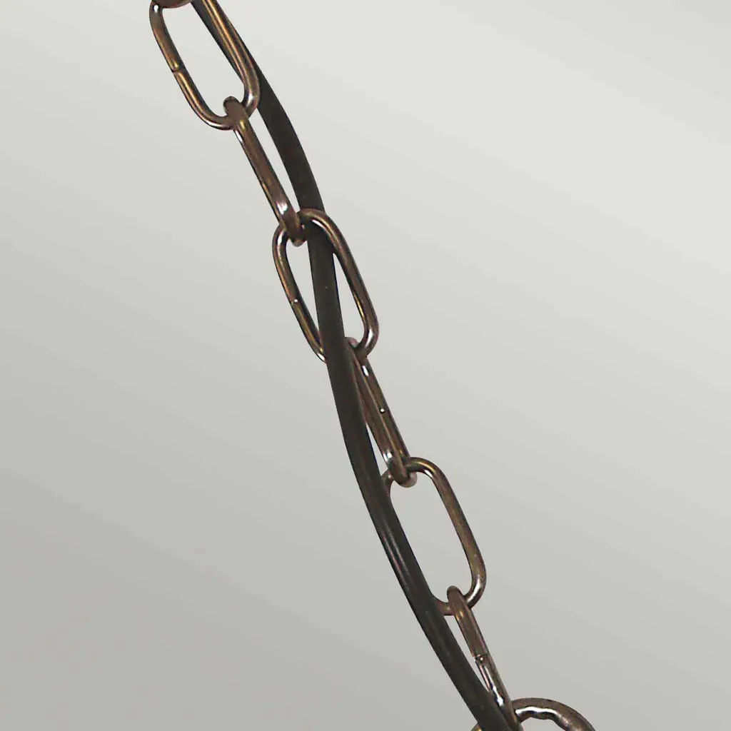 Suspension Extérieure Sheldon E27 60W Laiton Massif et Verre Clair