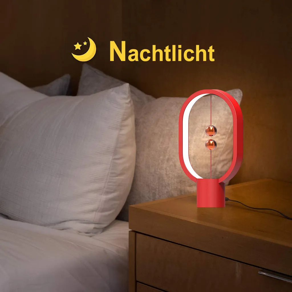 Lampe de table USB à suspension magnétique avec éclairage LED doux