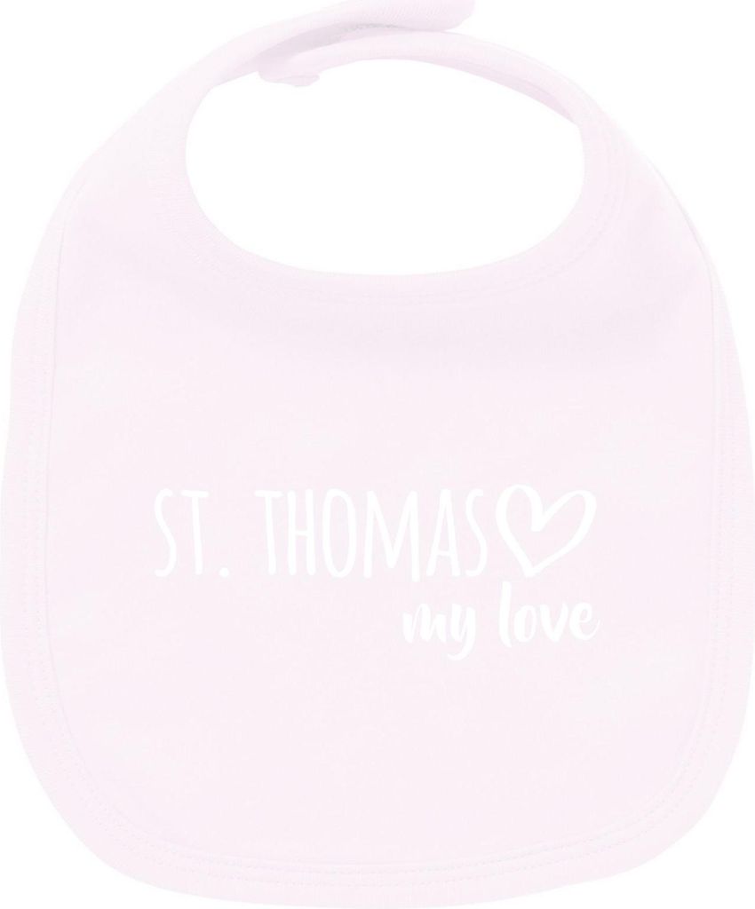 Huuraa Unisex Babylatz St. Thomas my love Geschenk Babypink Baumwolle St. Thomas Mitbringsel