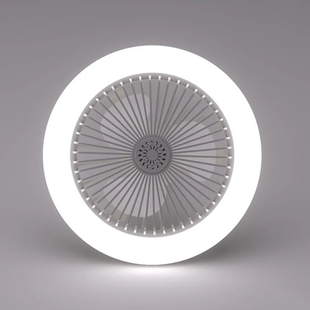 Ventilatore Smart da Soffitto E27 Grigio - Luce 30W Dimmerabile LED - 10