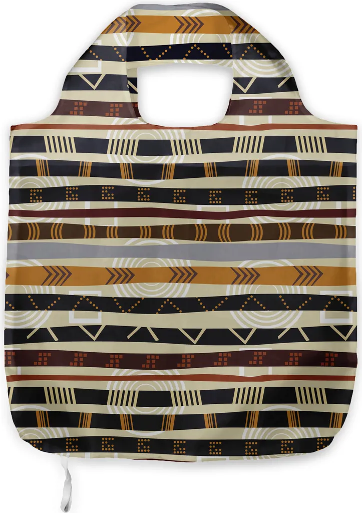 Borsa a Mano Trippy ABAKUHAUS - Shopper Tessuto Geometrico Multicolore