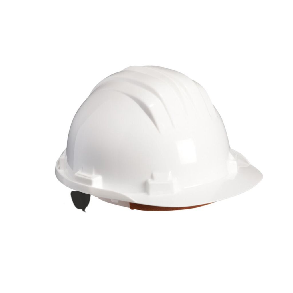 Bauhelm mit Drehverschluss weiß