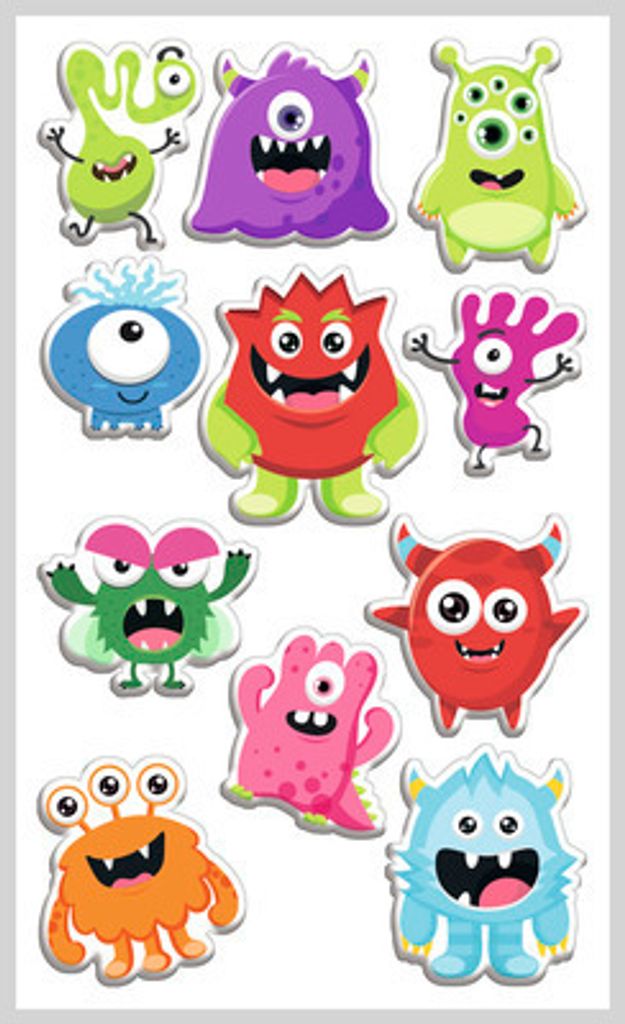 Ministicker Kinder Monster 11-tlg. Produktbild 