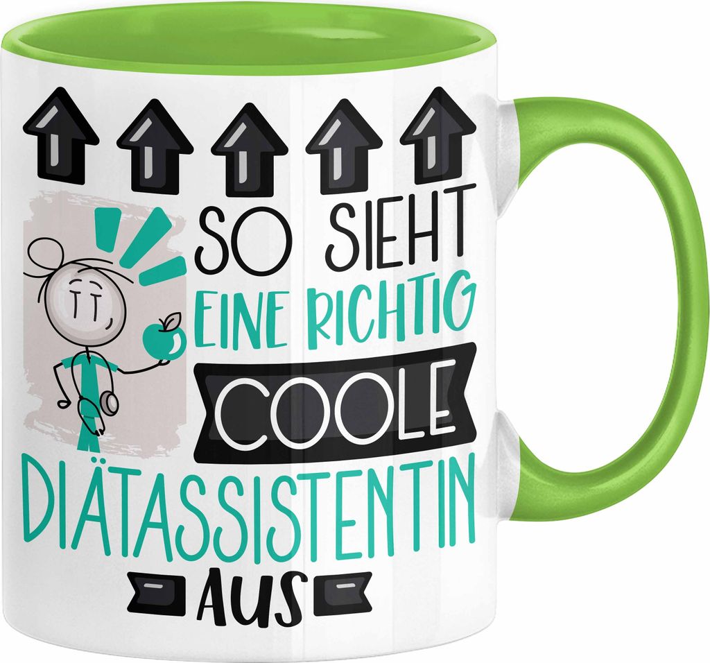 Diätassistentin Geschenk Tasse Geschenkidee für Diätassistentin Geburtstag Weihnachten Spruch So Sieht Eine Richtig Coole Diätassistentin Aus K...