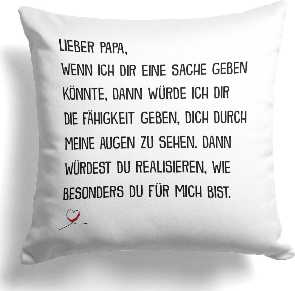 22Feels Papa Geschenk Vater Kissen Vatertag Geburtstag Herrentag Weihnachten Deko Männer Dekoration Spruch Geschenkidee Wohnzimmer Schlafzimmer Couch