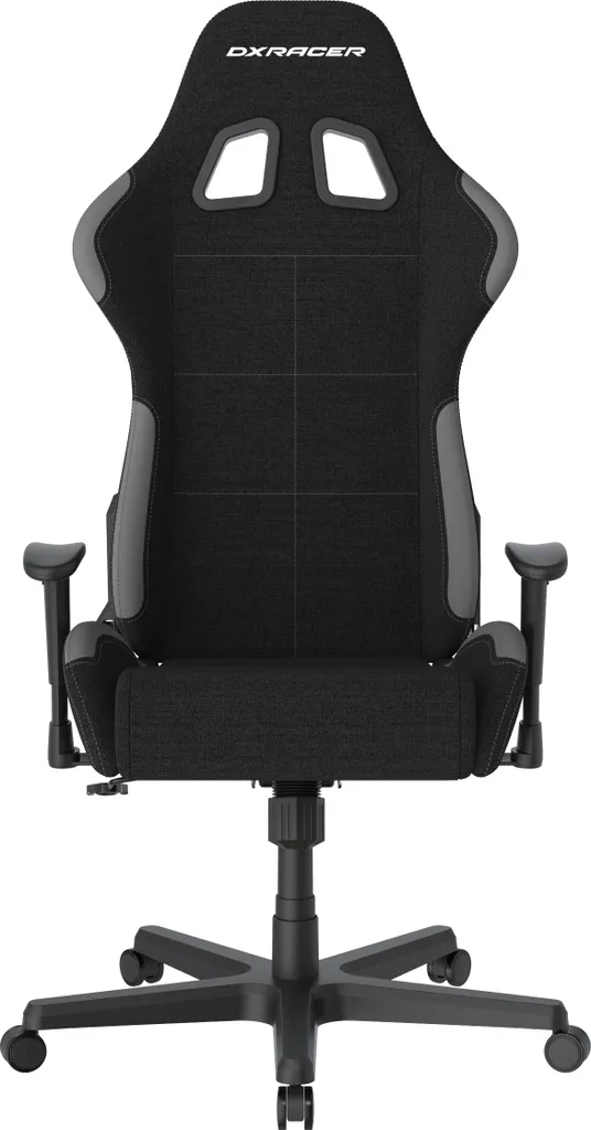 Chaise de Bureau pour Télétravail et Gaming DXRacer Formula Tissu Gris