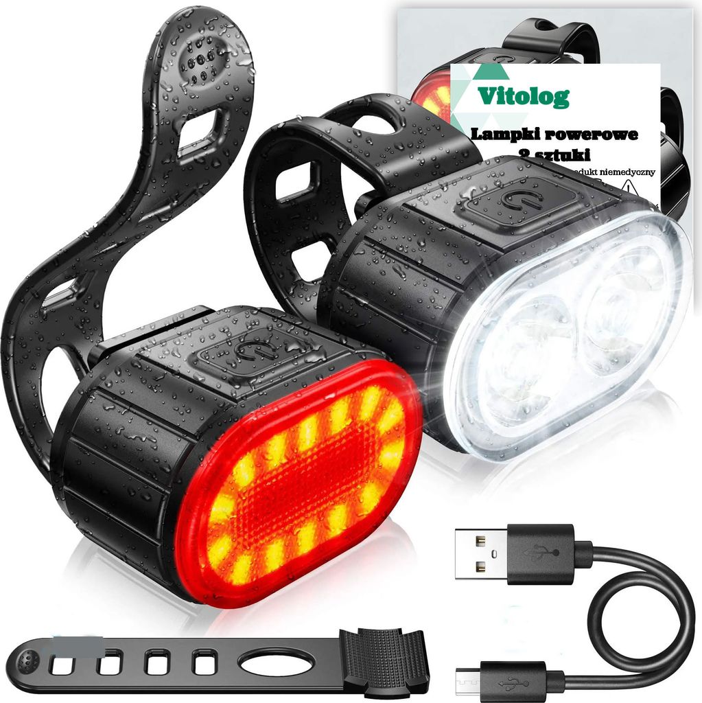 S2742x LED světlo na kolo přední zadní akumulátorové sada Obrázek produktu 
