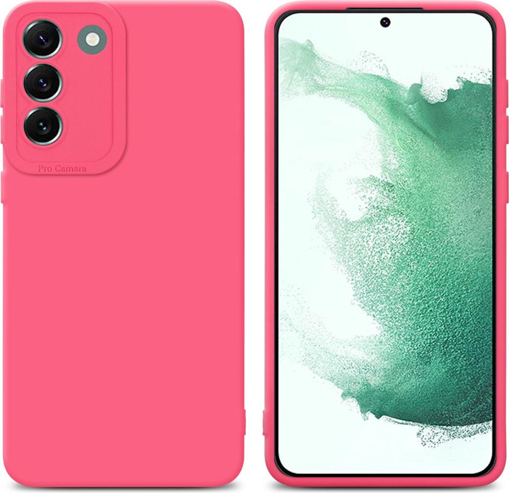 Cadorabo Hülle für Samsung Galaxy S22 PLUS Schutz Hülle in Rot TPU Silikon Etui Case Handyhülle