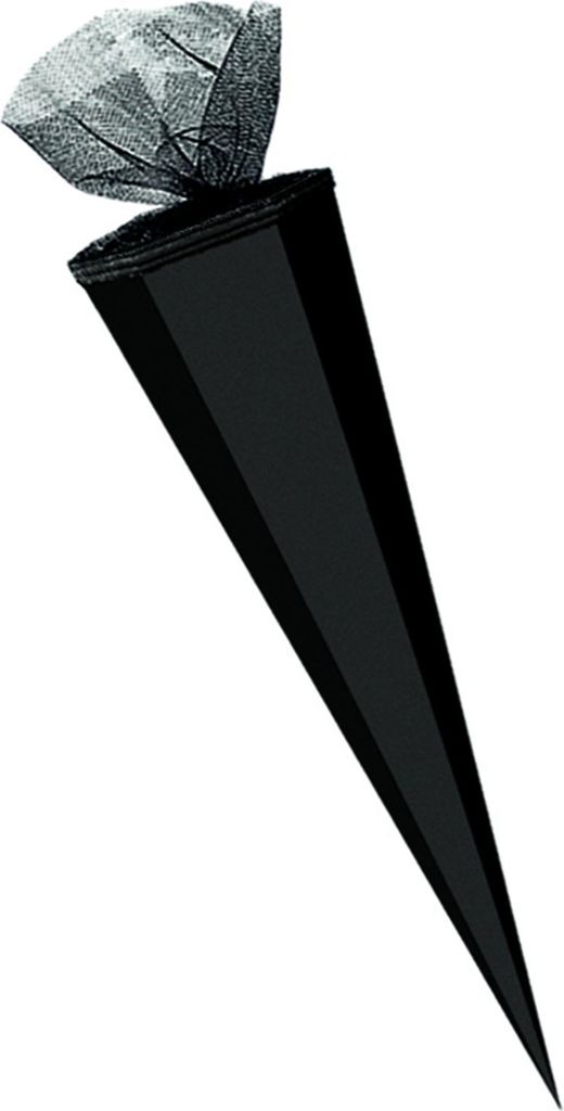 XXL Bastel Schultüte / 100cm / eckig / Farbe: schwarz Produktbild 