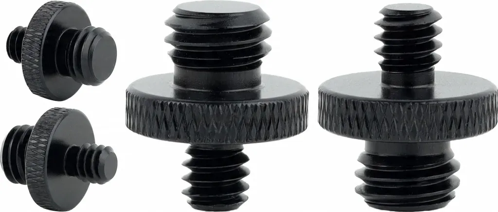 Riduzione a vite adattatore da 1/4"" a M10 treppiede alluminio nero lampada 18 mm