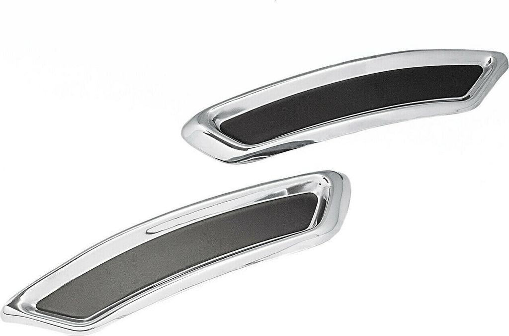 2x scarico terminale fittizio copertura acciaio inox cromo Immagine del prodotto 