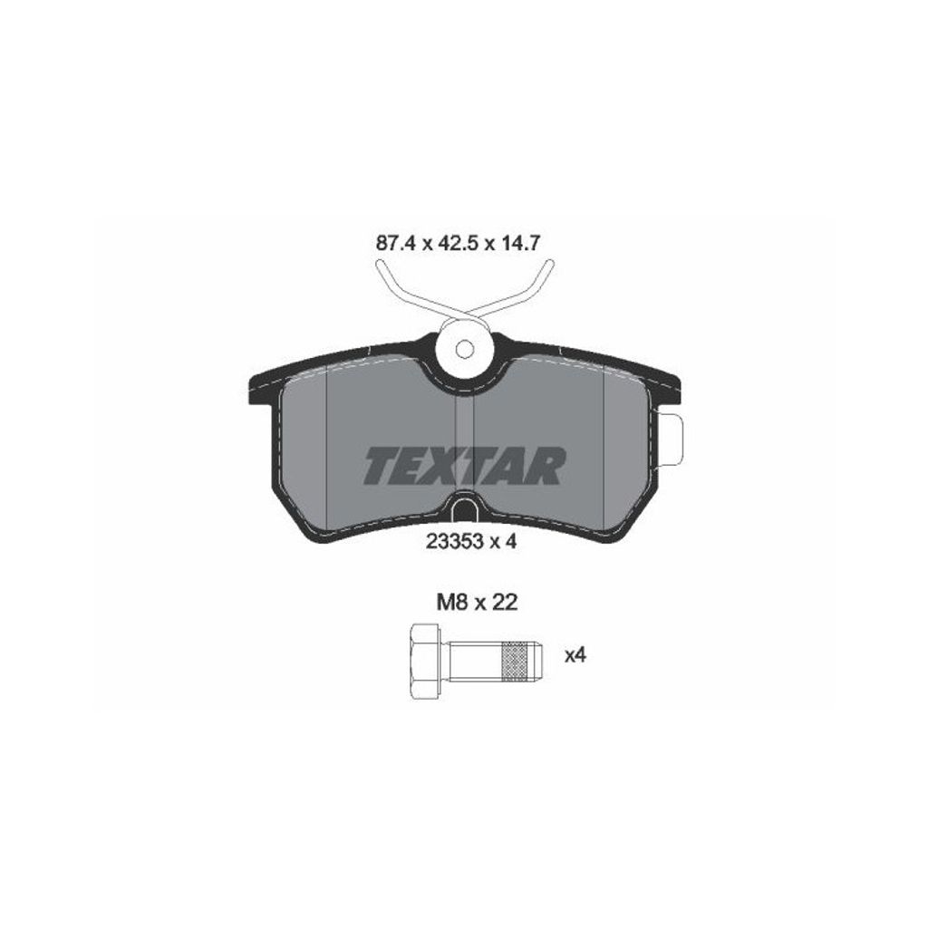 Textar Bremsbeläge hinten für Ford Fiesta VI Focus + Kombi