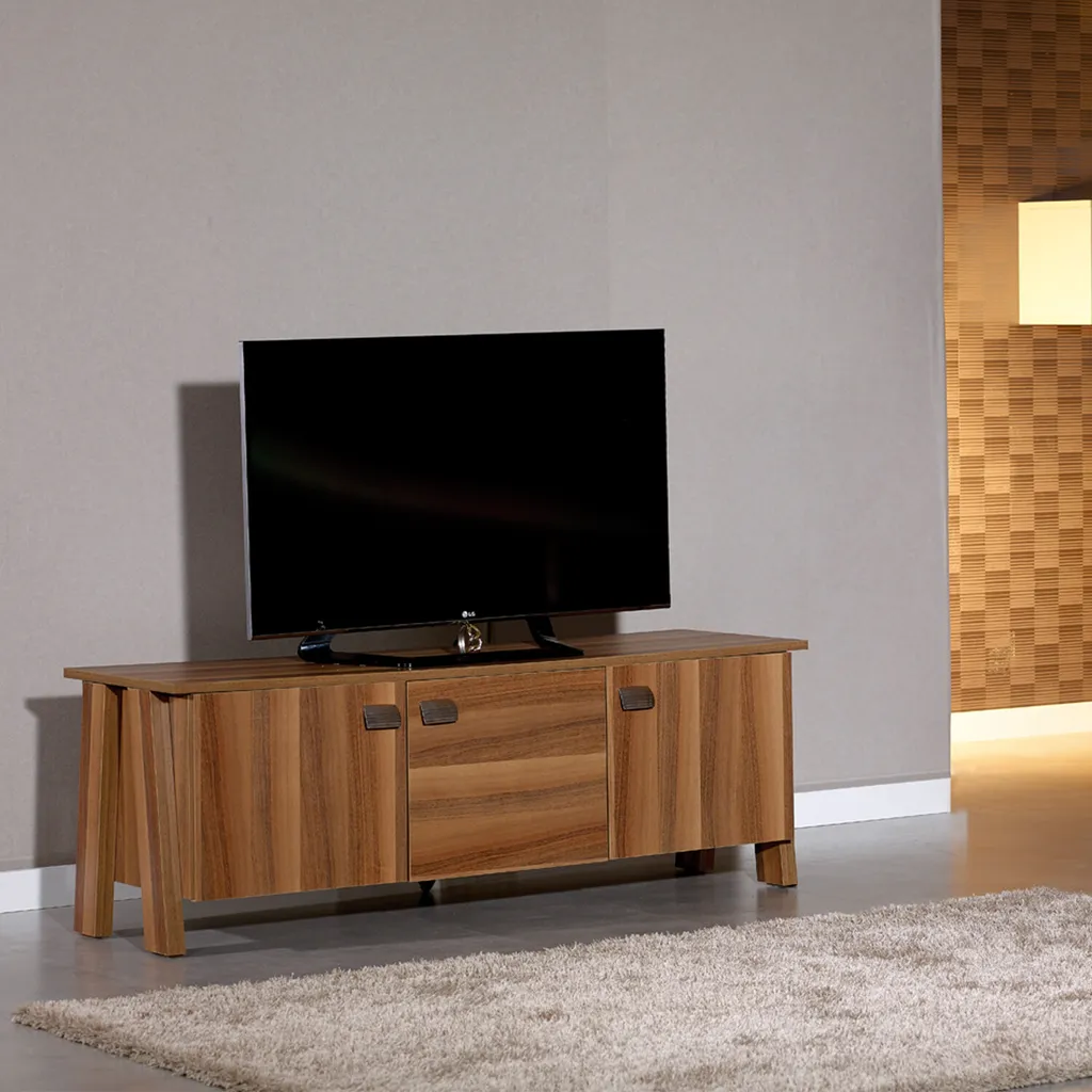 Grand Meuble TV Marron pour Salon Moderne - Skye Decor Story 3 144cm