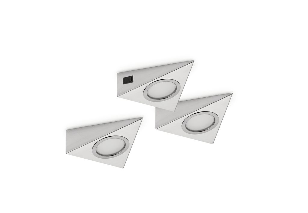 Naber Unterbauleuchte Razzo 1 Edelstahl 7064023 3er-Set
