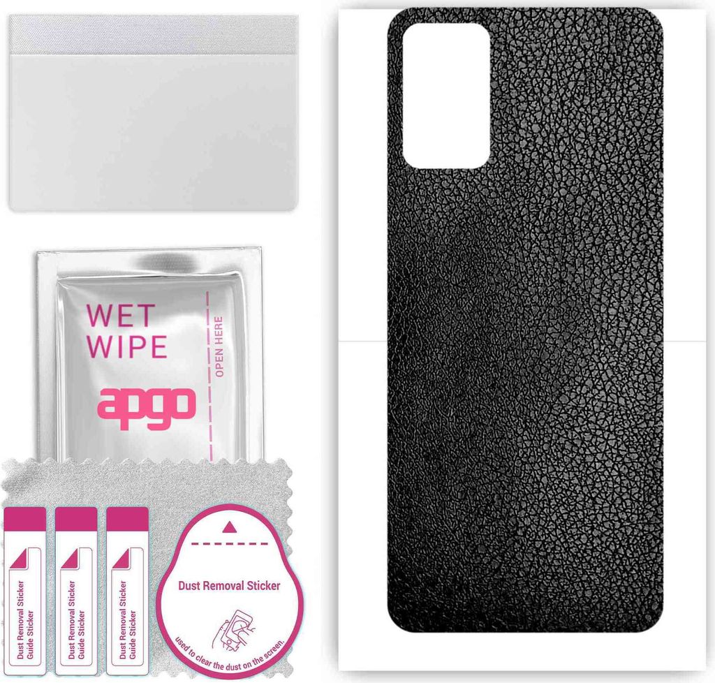 apgo Rückseite Schutzfolie, Skin, kompatibel mit Motorola Moto G42, Hinten Displayschutzfolie aus Vinylfolie, kratzfest, einfache Montage - Schwar...