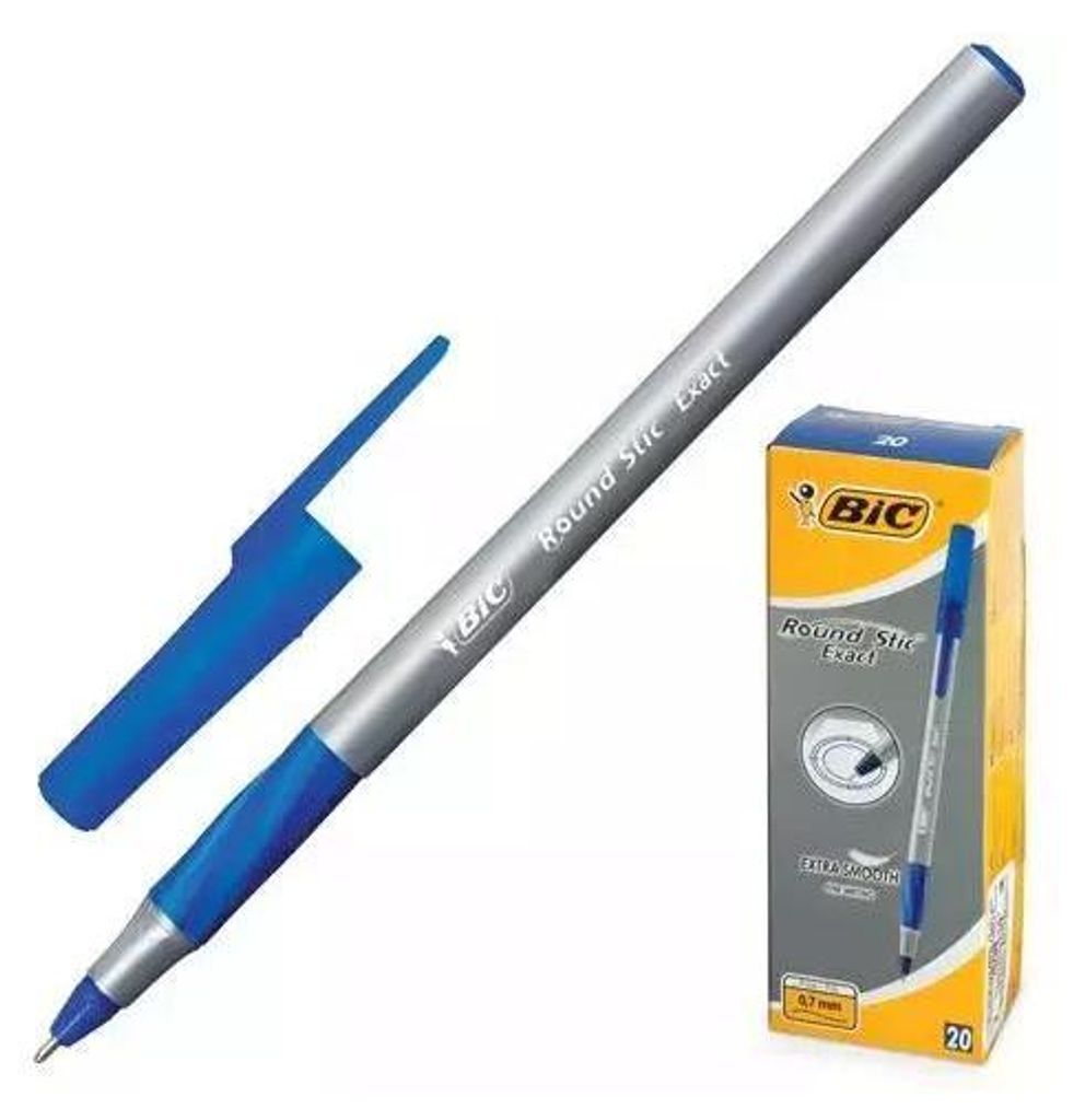 Bic Round Stic Exact - Niebieski Dugopis, 20 Sztuk - Zdjęcie produktu 