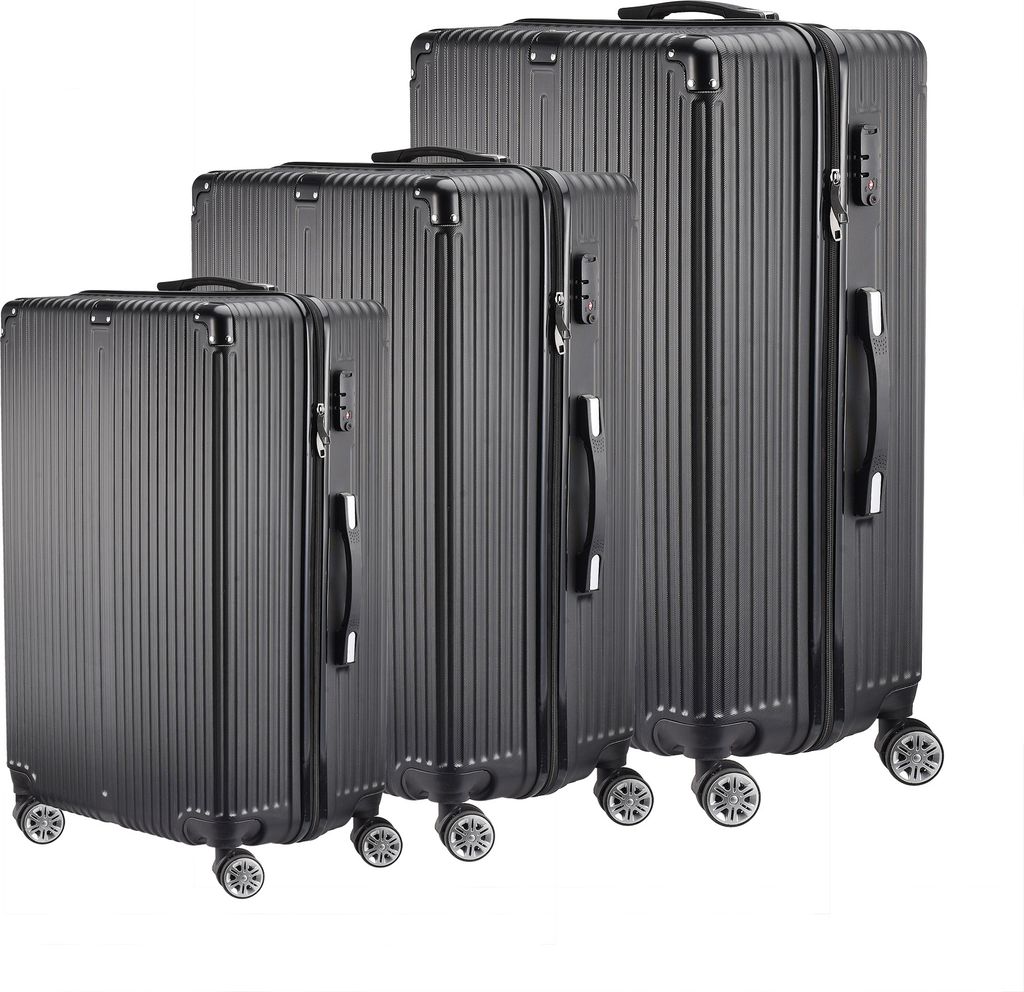 ProximaX ABS Reisekoffer Schwarz 3er Set (M+L+XL) Produktbild 