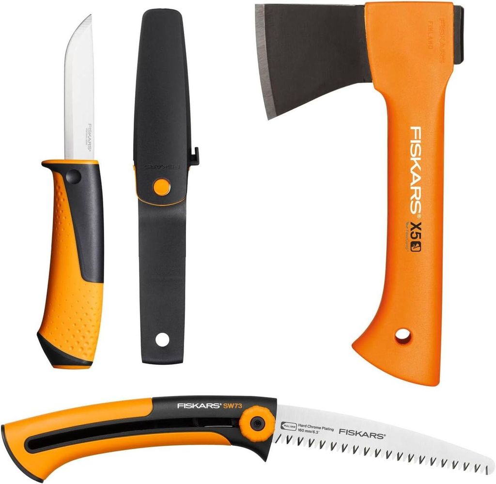 Fiskars FISKARS AXE HATCHET X5 - XXS + KNIFE + SAW Image du produit 