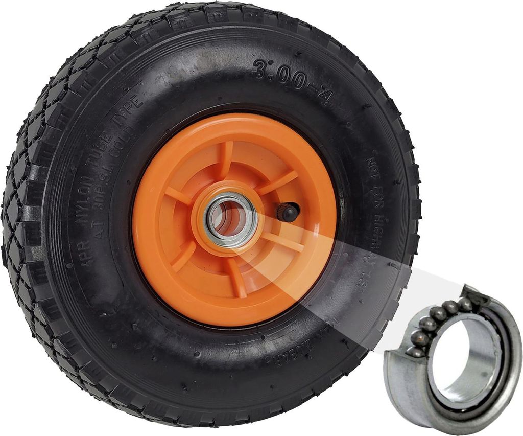 Sackkarrenrad Luftrad 260x85 mm 3.00-4 60 mm versetze Nabe Produktbild 