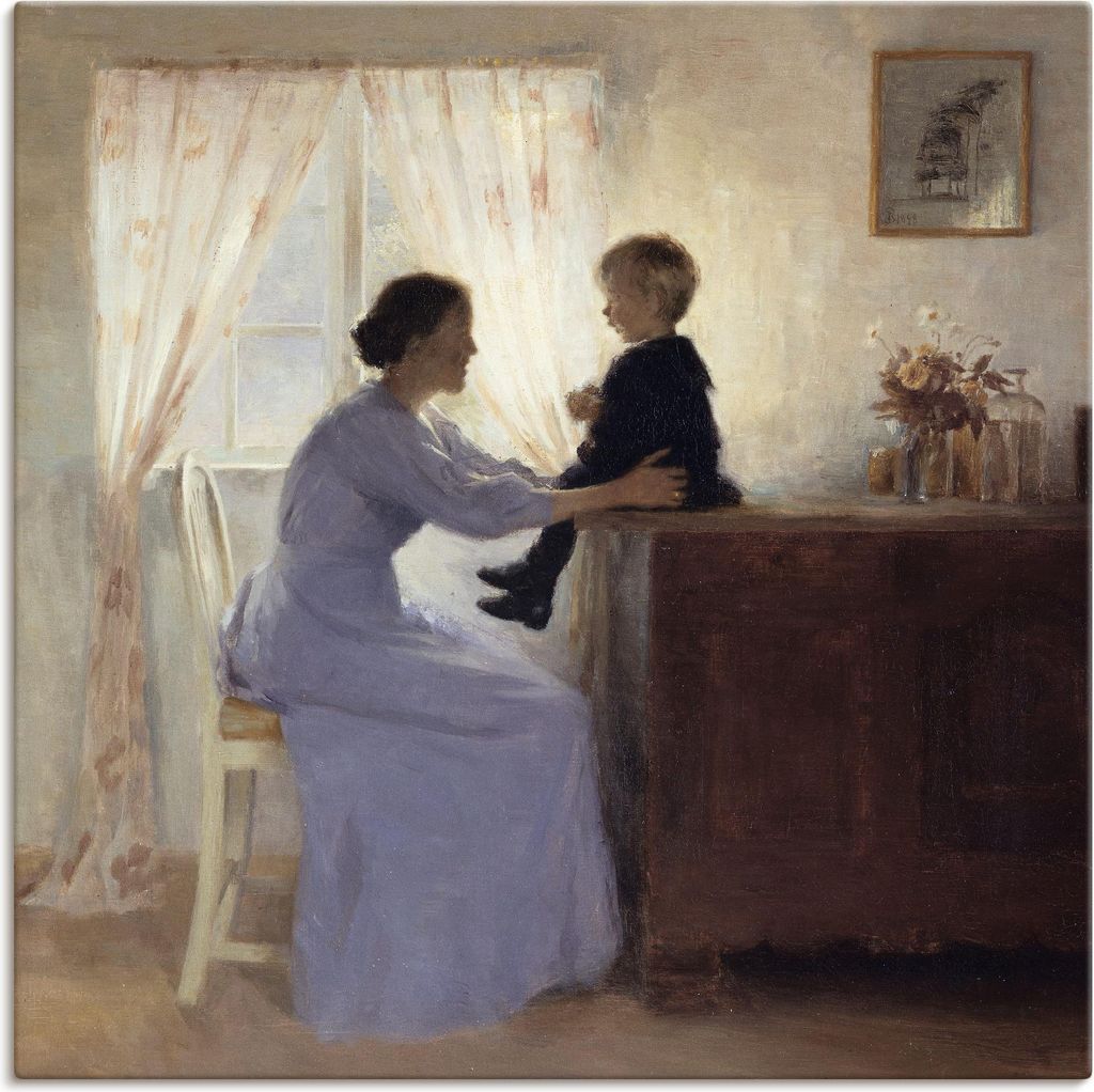 ARTland Leinwandbild Mutter und Kind. 1898 Größe: 40x40 cm