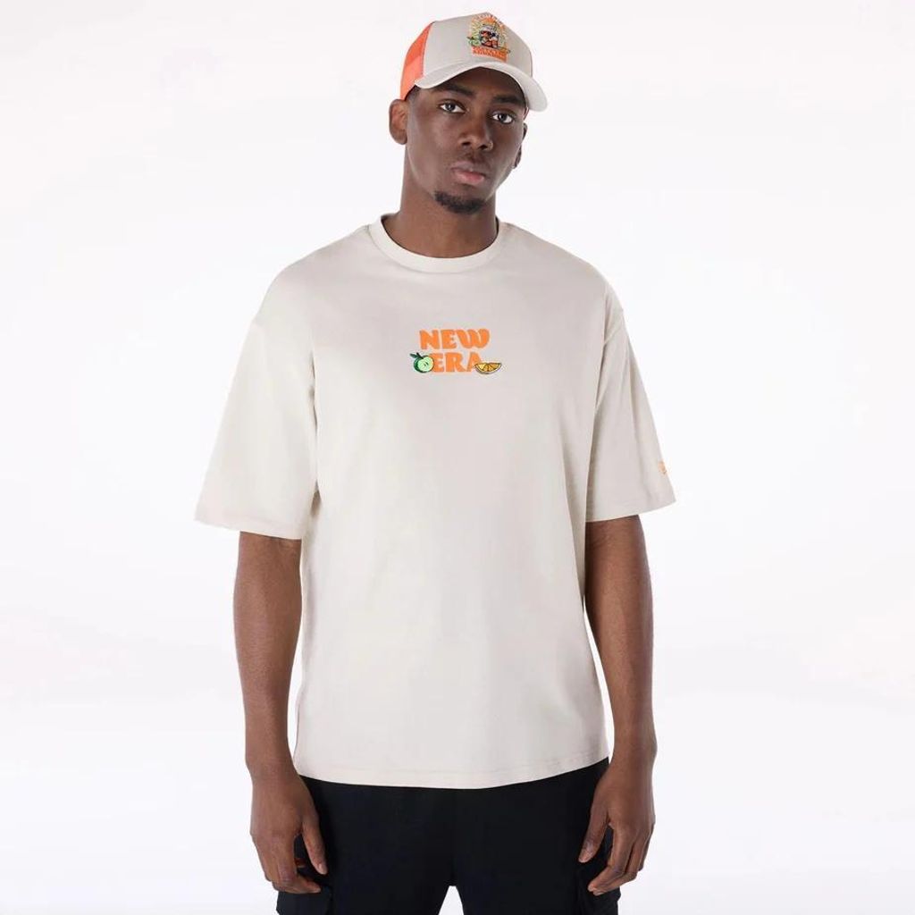 NEW ERA Drink Graphic Oversized T-Shirt beige beige XL