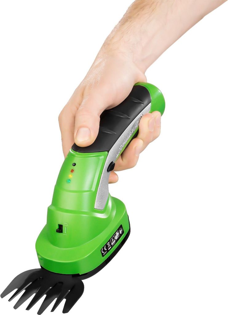 tectake® Akku Heckenschere 7,2 V mit 2 Aufsätzen inklusive Produktbild 