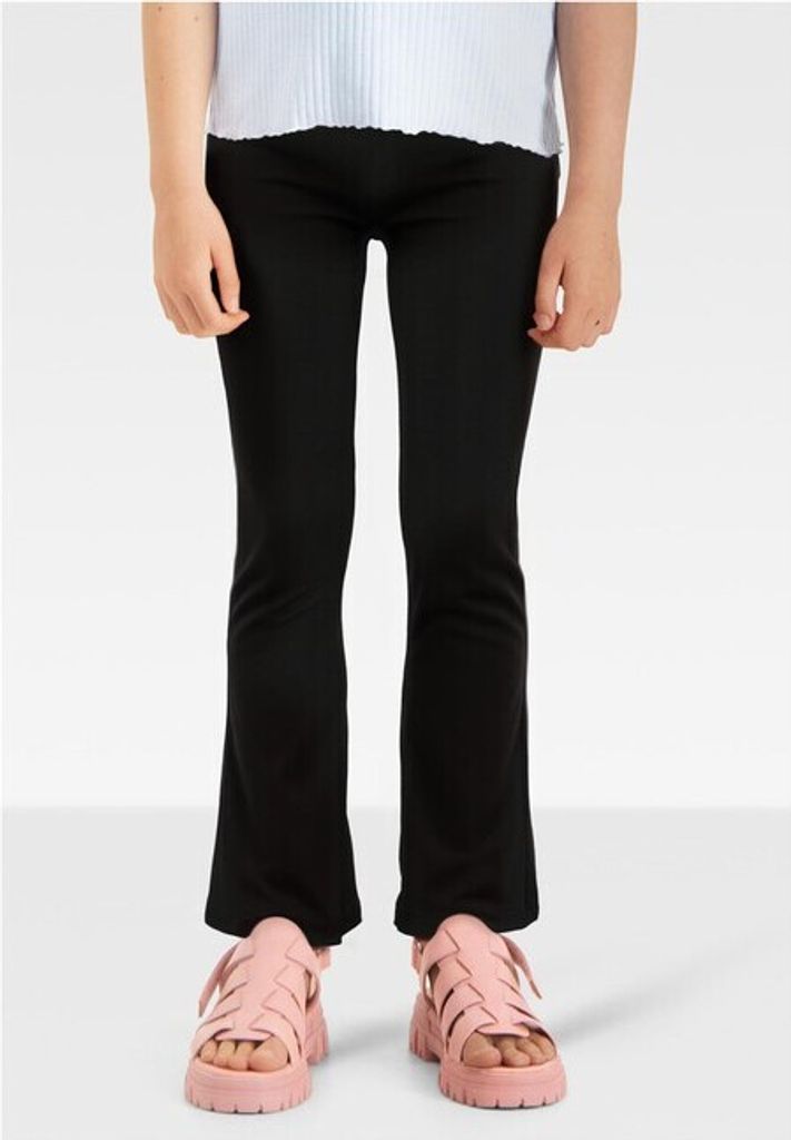 Girls Recycled High Waist Flared Leggings black 134/140