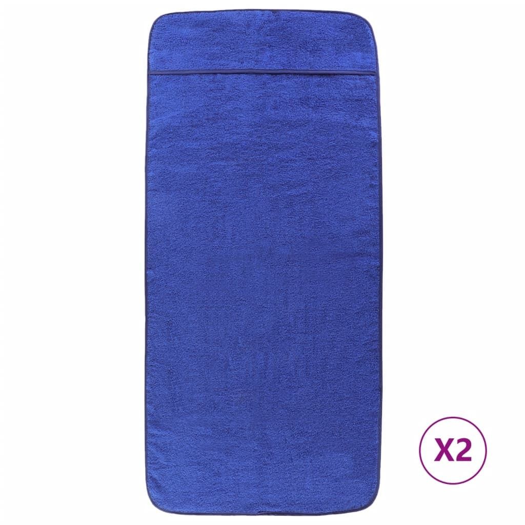 vidaXL Asciugamani da spiaggia 2 pz. Blu reale 75x200 cm Immagine del prodotto 
